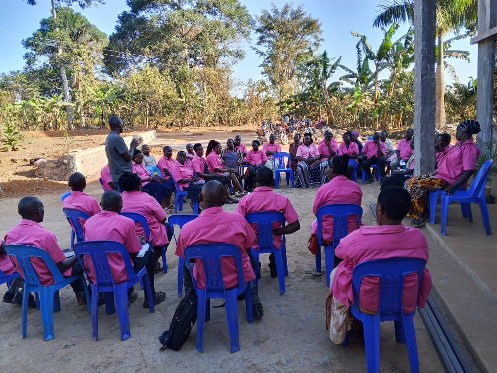 A farmer training session in progress at the cooperative